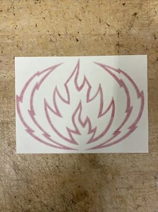 BLACK LABEL RARE VNTG Old School window car truck Sticker red Flame skateboard - Picture 1 of 5