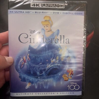 Cinderella (1950)(Walt Disney 4K UHD + Blu-ray + DVD + Digital Code) NEW, sealed Foto 1 de 3