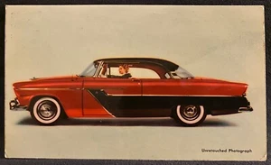 Tarjeta postal emitida por concesionario cupé deportivo Plymouth Belvedere 1955 Woman Driving - Imagen 1 de 2