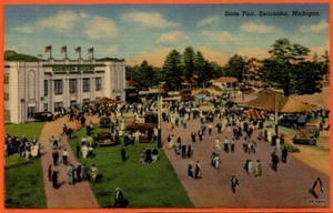 Escanaba MI Ansicht der Staatsmesse, alte Curteich Postkarte um 1940 - Bild 1 von 2