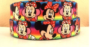 Grosgrain Minnie Mouse Micky Ribbon 1" 25mm - Picture 1 of 1