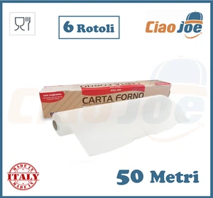 6 Rollos Papel de Horno 50m Con Estuche Antiadherente 33cm para Cocina Y Food - Imagen 1 de 4