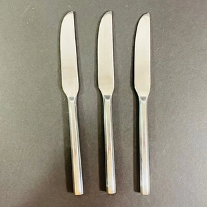Hampton Silver HSV10 Edelstahl sechseckiger Griff 3 x Tafelmesser 9" unbeschriftet - Bild 1 von 11
