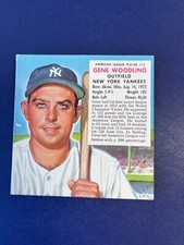 1953 Red Man Tobacco Card No Tab Gene Woodling #12 - New York Yankees (b)