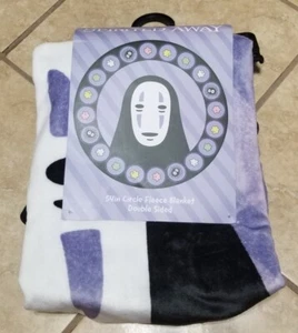 Studio Ghibli Spirited Away No Face & Soot Sprites 54 Inch Circle Fleece Blanket - Picture 1 of 2
