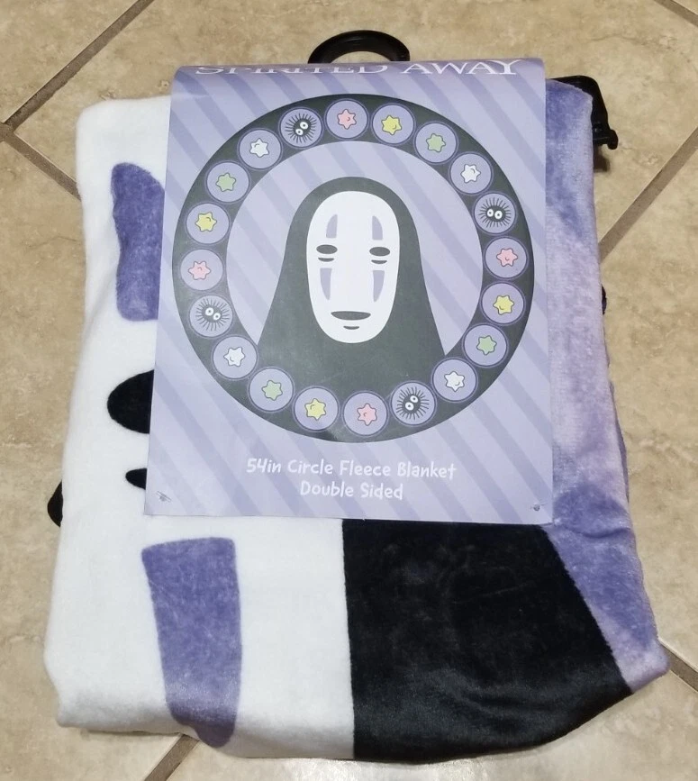Studio Ghibli Spirited Away No Face & Soot Sprites 54 Inch Circle Fleece Blanket - Image 1 of 2