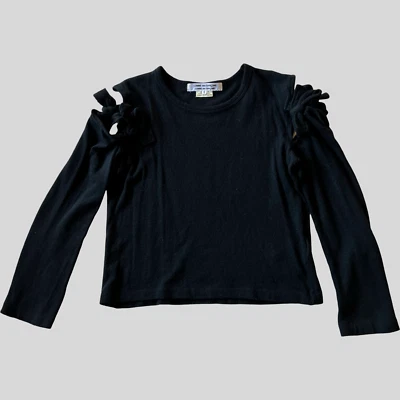 Top Comme des Garcons Detalle Lazo Manga Larga Negro Pequeño Foto 1 de 4