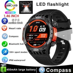 Montre Connectée AMOLED Appel Bluetooth Numérotation Smartwatch GPS ECG COMPASS - Photo 1 sur 21