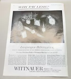 Longines-Wittnauer Watches Vintage Print Ad 1960s Precision Crafted Timepieces - Picture 1 of 6