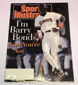 Barry Bonds Signed Autograph 1993 SF Giants Sports Illustrated Magazine JSA COA - Picture 1 of 3