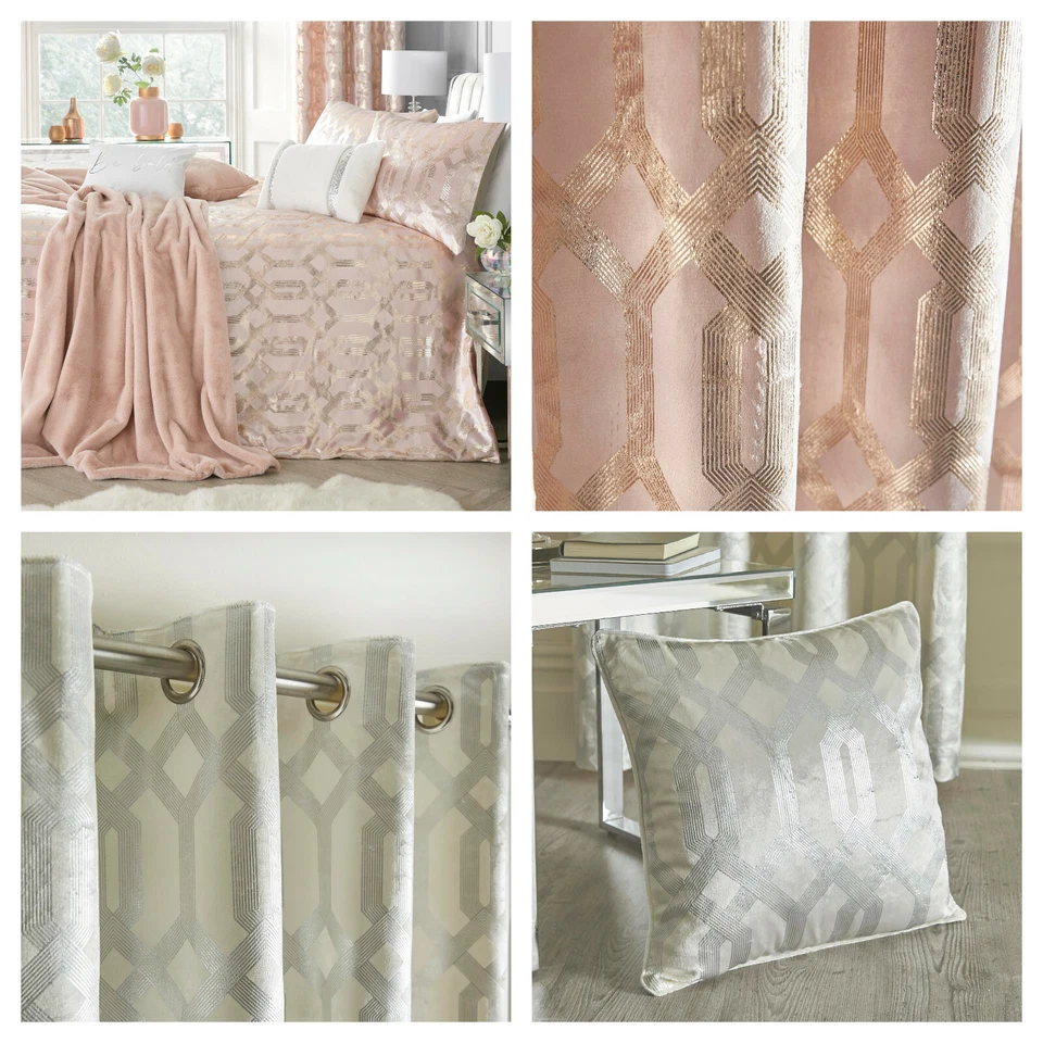 Caprice Home - Conjunto de Cama Capa de Edredom Geométrica Folha Luxo OU Cortinas OU Almofada - Imagem 1 de 1