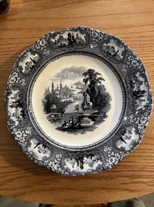 Flow black Medina 10 1/4 plate,by Jacob Furnival JF & Co. - Picture 1 of 2