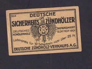 Altes Streichholzetikett Deutschland BN182001 Adler - Bild 1 von 1