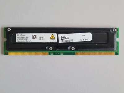 128mb Infineon Non-Ecc Rambus PC800 800MHz HYR166440G-840 Rambus RIMM Memory - Image 1 of 3