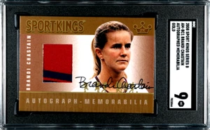 99 WC Game Worn Jersey Patch On Card Auto Brandi Chastain GOLD /10 SGC 9 USWNT - Bild 1 von 2
