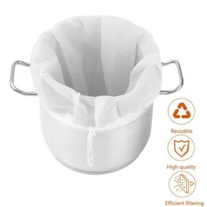 2x Drawstring Straining Brew Bag Extra Large Fine Mesh for Fruit Grape Wine Beer - Picture 1 of 10