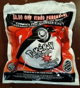 RARE Vintage 2000 Pokemon The 1st Movie, Toy Blind Bag Burger King NEW SEALED - Picture 1 of 2