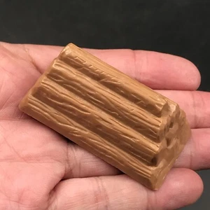 VTG Marx Fort Apache Wood Pile Playset Accessory Brown 2.25" x 1.25" - Picture 1 of 8