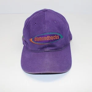 Vintage Arizona Diamondbacks Logo Athletic Strapback Hat Cap MLB Baseball Purple - Picture 1 of 7
