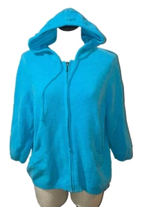 Designers Originals Vintage NWT Womens Velour Hoodie size XL Petite Cotton Blend - Picture 1 of 8