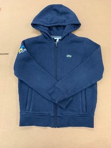 Lacoste Youth Full Zip Hooded Sweat Jacket 10 Yrs. (Navy Blue) - Picture 1 of 3