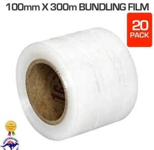20 x Rolls Heavy Duty Mini Stretch Shrink Wrap Roll Bundling Film 100mm x 300m - Picture 1 of 6