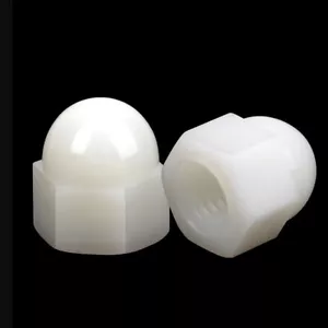 Tuercas de cúpula hexagonales de bellota con cúpula de plástico de nailon blanco M3 M4 M5 M6 M8 M10 M12 - Imagen 1 de 14