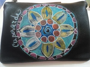 borsa capo verde con tracolla, Borsa Decorata a Mano, Borsa Donna Made in Italy - Imagen 1 de 3