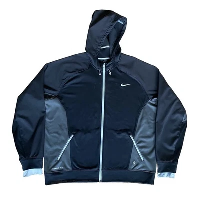 Sudadera con capucha de baloncesto Nike Elite Hero Therma Fit tecnología al aire libre negra gris para hombre 2XL Foto 1 de 4