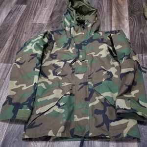 Vintage US Military Cold Weather Woodland Parka Small Regular Camo 1990s 96 - Picture 1 of 16