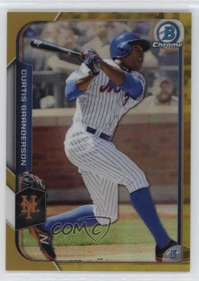 2015 Bowman Chrome Gold Refractor /50 Curtis Granderson #82 - Image 1 of 2