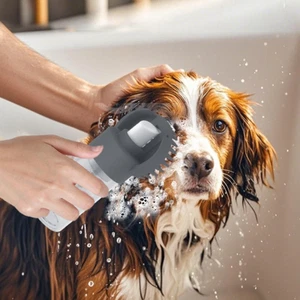 Soft Dog Bath Brush Silicone Pet Grooming Brush Dog Cleaning Brush Pet Bathing - Picture 1 of 14