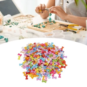 _1000Pcs Dog Bone Buttons Bright Vivid Colors Cute Dog Bone Two Holes Plasti - Picture 1 of 12
