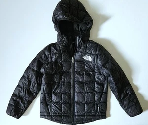 The North Face Boys Black S 7-8 Thermoball Full-Zip Hooded Puffer Jacket BA1-5 - Picture 1 of 4