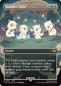 x1 Moogles' Valor FIN Final Fantasy MTG 326 FULL ART BORDERLESS RARE M/NM 1x - Picture 1 of 3