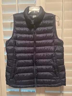32 Degrees HEAT by Weatherproof Down Puffer Vest Women’s L Navy Zip Packable - Image 1 of 4