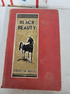 Vintage Black Beauty Anna Sewell Grosset And Dunlap Red Hard Cover - Foto 1 di 7