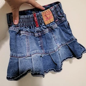 Little Levi's Strauss Denim Blue Jeans 3T Flare Rock Skort Mädchen Kleinkind Vintage - Bild 1 von 7