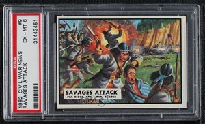 1962 Topps Civil War News Savages Attack #9 PSA 6 ne4 - Picture 1 of 3