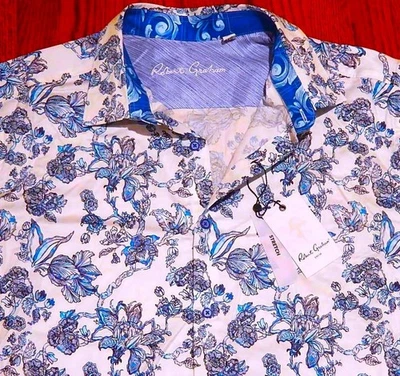 CAMISA DE VESTIR ROBERT GRAHAM PARA HOMBRE AUTÉNTICA NUEVA ORIGINAL Talla 2XL, NUEVA CON ETIQUETAS Foto 1 de 4