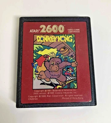 Donkey Kong Atari 2600 Only Red Label 1988 Vintage Video Game - Image 1 of 4