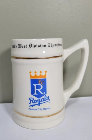 1985 West Division Champions Kansas City Royals Beer Mug Stein World Series Cover