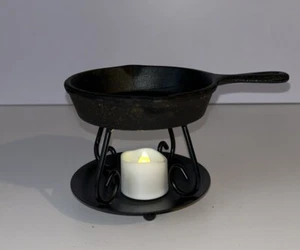 Mini Cast Iron Skillet Pan Tart Burner/ Wax Warmer Black ~ Primitive Farmhouse - Picture 1 of 5