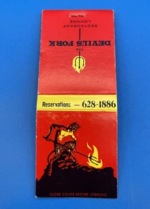 1968 Matchbook Ephemera The DEVIL'S FORK Washington DC Restaurant Vintage - Picture 1 of 9