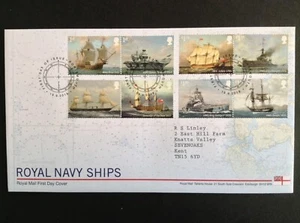 GB 2019 Royal Navy Ships Set on Typed Address First Day Cover Portsmouth SHS - Picture 1 of 1