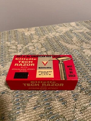 Navaja Gillette Tech con hojas de acero inoxidable en caja original afeitadora de colección 1965 Foto 1 de 4