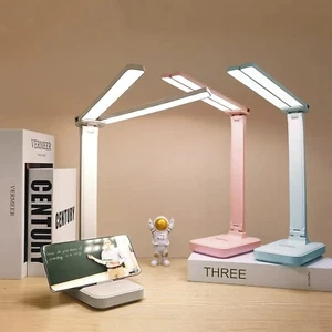 USB Rechargeable LED Desk Lamp – Touch Dimmable, Foldable Eye-Protection Light - Foto 1 di 10