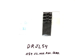 DRJL54) #54, JOB. Length DRILL BITS, Ground Pol. Flt.,Str. Sh., HSS, RHC, 12pcs. - Bild 1 von 3