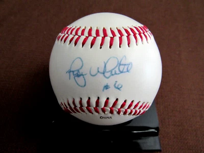 ROY WHITE # 6 1977-78 WSC NEW YORK YANKEES SIGNED AUTO OL OLB3 BASEBALL JSA - Image 1 of 3