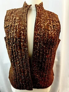 NWOT VEST BROWN/GOLD XL - Picture 1 of 9